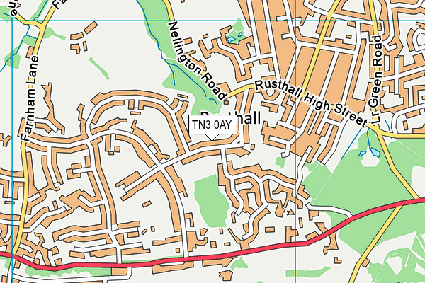 TN3 0AY map - OS VectorMap District (Ordnance Survey)