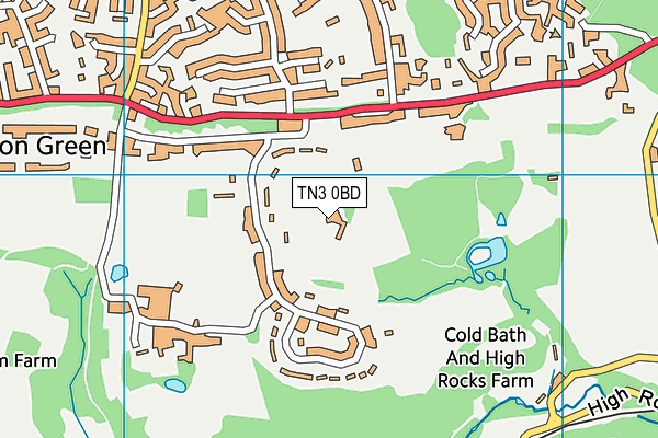 TN3 0BD map - OS VectorMap District (Ordnance Survey)