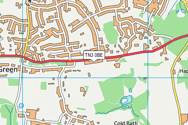 TN3 0BE map - OS VectorMap District (Ordnance Survey)