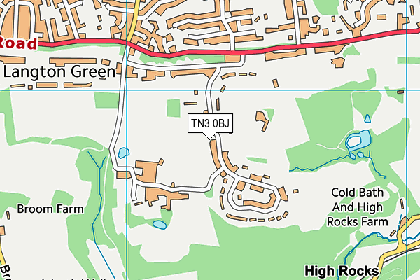 TN3 0BJ map - OS VectorMap District (Ordnance Survey)