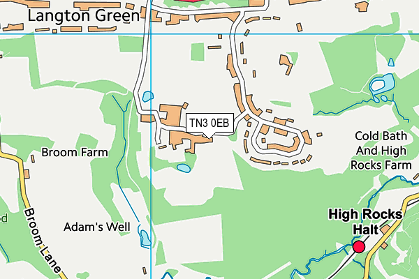 Holmewood House School map (TN3 0EB) - OS VectorMap District (Ordnance Survey)