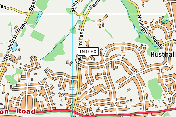 TN3 0HX map - OS VectorMap District (Ordnance Survey)