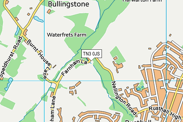 TN3 0JS map - OS VectorMap District (Ordnance Survey)