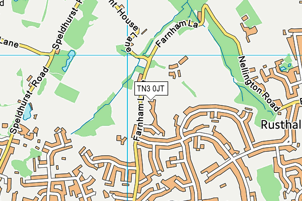 TN3 0JT map - OS VectorMap District (Ordnance Survey)