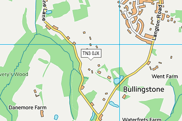 TN3 0JX map - OS VectorMap District (Ordnance Survey)
