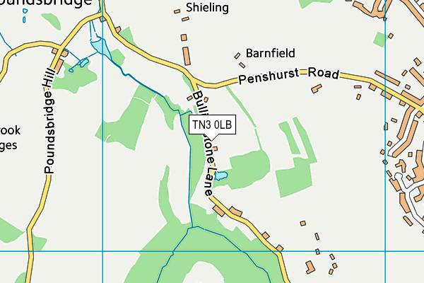 TN3 0LB map - OS VectorMap District (Ordnance Survey)