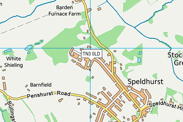 TN3 0LD map - OS VectorMap District (Ordnance Survey)