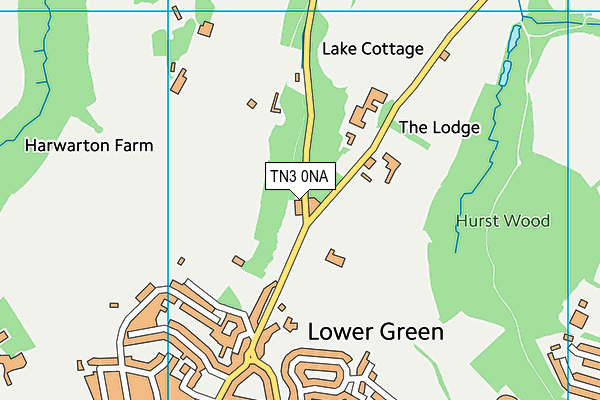 TN3 0NA map - OS VectorMap District (Ordnance Survey)