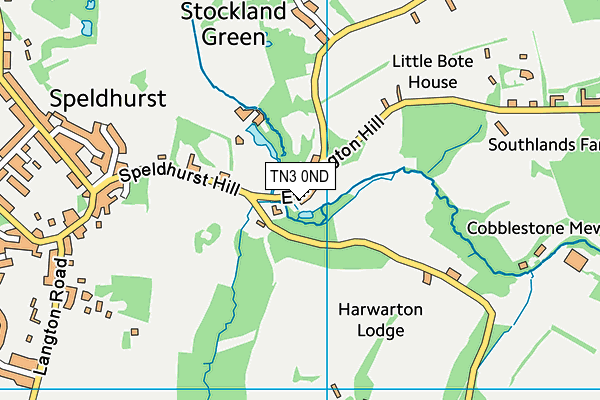 TN3 0ND map - OS VectorMap District (Ordnance Survey)