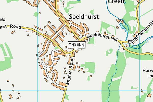 TN3 0NN map - OS VectorMap District (Ordnance Survey)