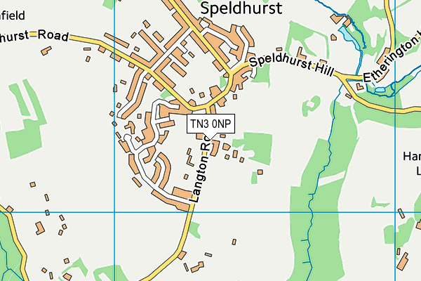TN3 0NP map - OS VectorMap District (Ordnance Survey)