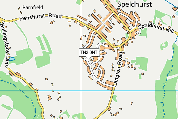 TN3 0NT map - OS VectorMap District (Ordnance Survey)