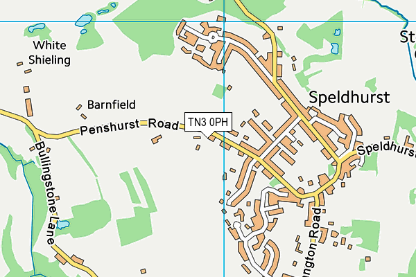 TN3 0PH map - OS VectorMap District (Ordnance Survey)