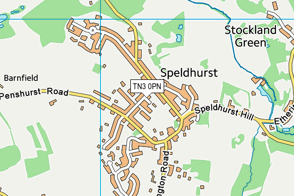 TN3 0PN map - OS VectorMap District (Ordnance Survey)