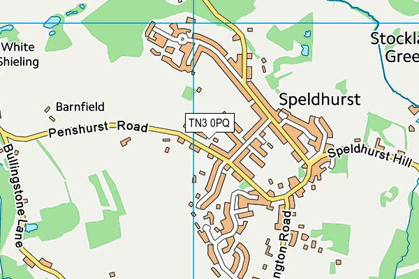 TN3 0PQ map - OS VectorMap District (Ordnance Survey)