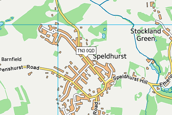 TN3 0QD map - OS VectorMap District (Ordnance Survey)