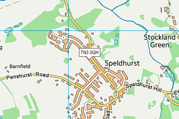 TN3 0QH map - OS VectorMap District (Ordnance Survey)