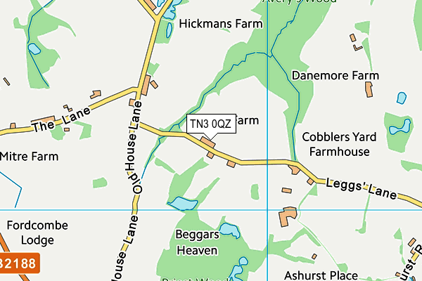 TN3 0QZ map - OS VectorMap District (Ordnance Survey)