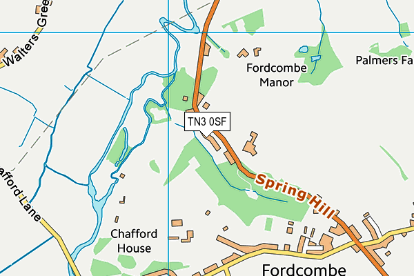 TN3 0SF map - OS VectorMap District (Ordnance Survey)