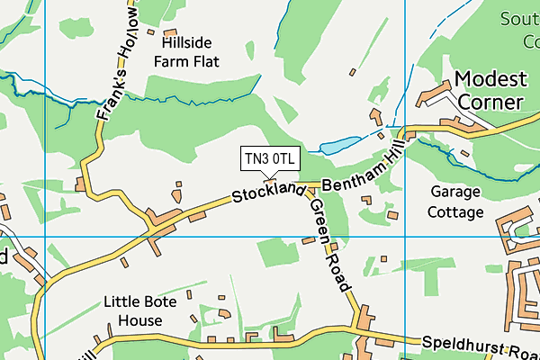 TN3 0TL map - OS VectorMap District (Ordnance Survey)