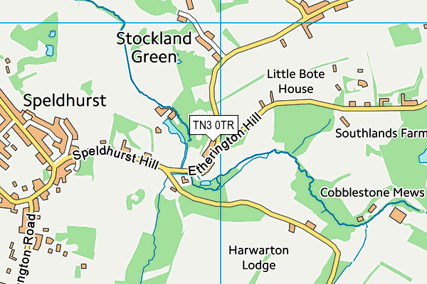 TN3 0TR map - OS VectorMap District (Ordnance Survey)