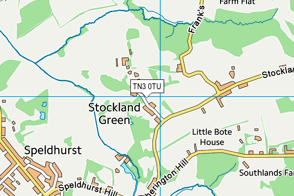 TN3 0TU map - OS VectorMap District (Ordnance Survey)