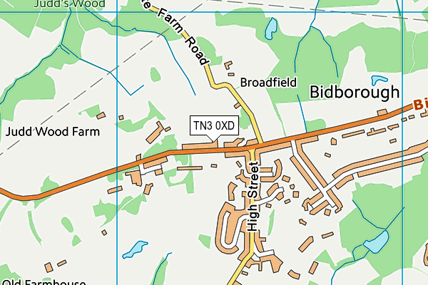 TN3 0XD map - OS VectorMap District (Ordnance Survey)