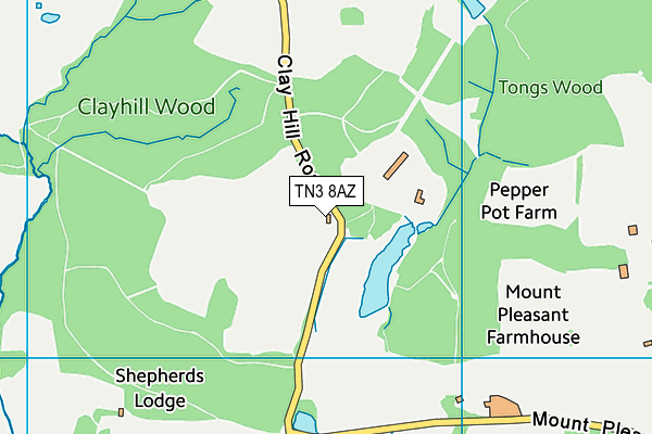 TN3 8AZ map - OS VectorMap District (Ordnance Survey)
