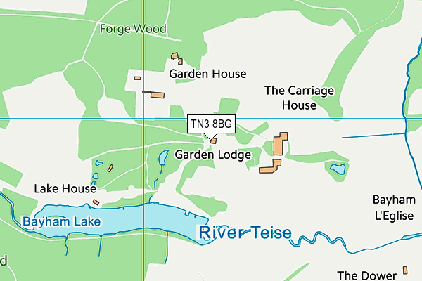 TN3 8BG map - OS VectorMap District (Ordnance Survey)