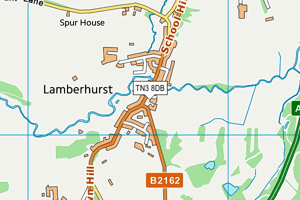 Lamberhurst Playing Field map (TN3 8DB) - OS VectorMap District (Ordnance Survey)