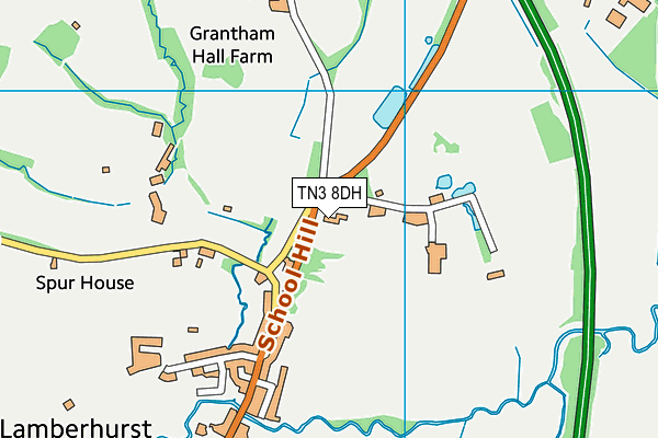 TN3 8DH map - OS VectorMap District (Ordnance Survey)