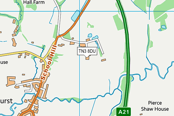 TN3 8DU map - OS VectorMap District (Ordnance Survey)