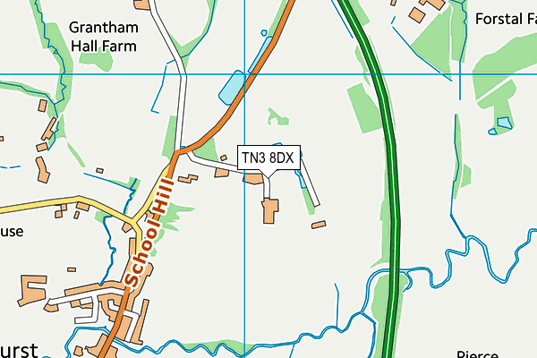 TN3 8DX map - OS VectorMap District (Ordnance Survey)