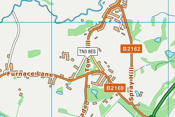 TN3 8ES map - OS VectorMap District (Ordnance Survey)