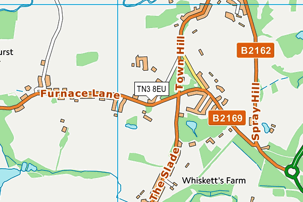 TN3 8EU map - OS VectorMap District (Ordnance Survey)