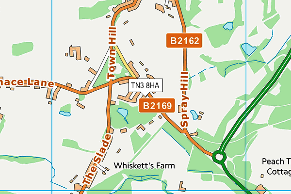 TN3 8HA map - OS VectorMap District (Ordnance Survey)
