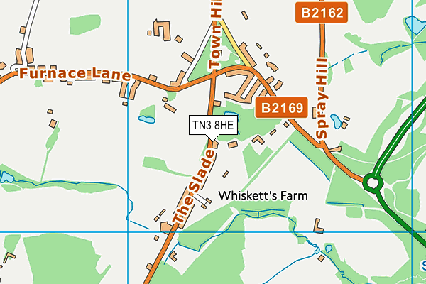 TN3 8HE map - OS VectorMap District (Ordnance Survey)