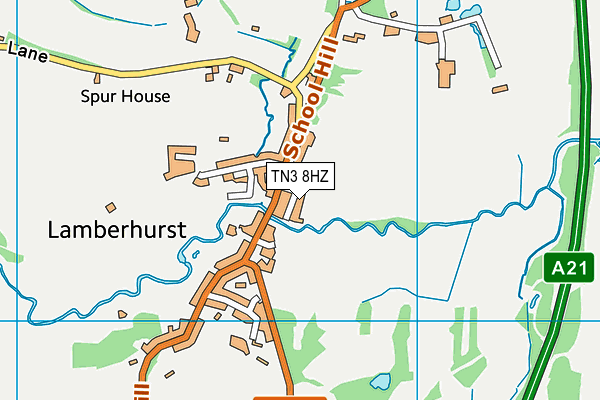 TN3 8HZ map - OS VectorMap District (Ordnance Survey)