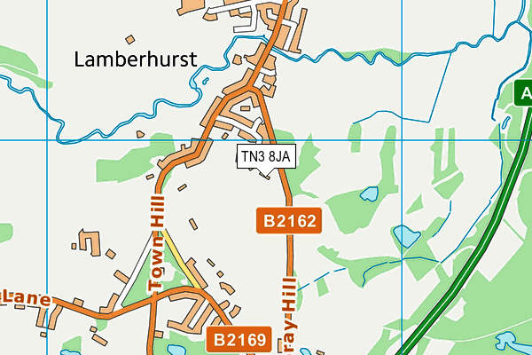 TN3 8JA map - OS VectorMap District (Ordnance Survey)