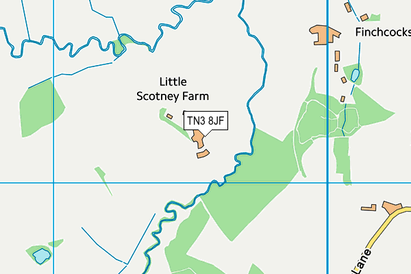 TN3 8JF map - OS VectorMap District (Ordnance Survey)