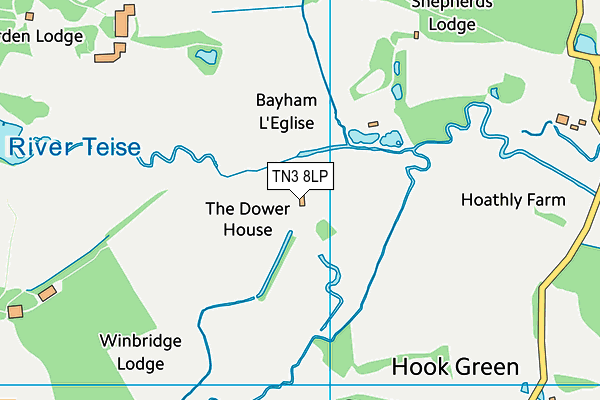 TN3 8LP map - OS VectorMap District (Ordnance Survey)