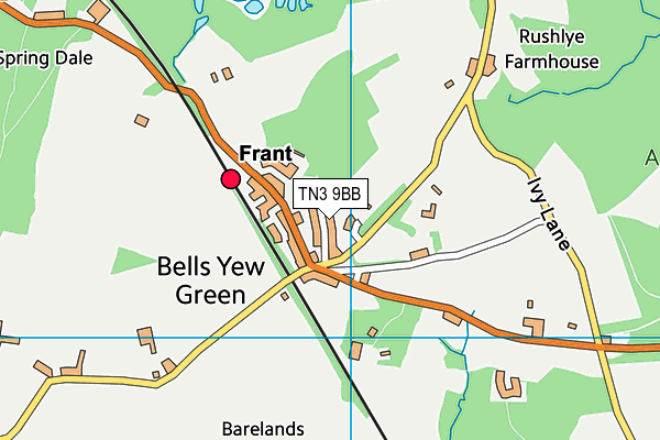 TN3 9BB map - OS VectorMap District (Ordnance Survey)