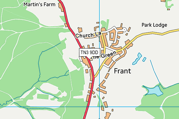 TN3 9DD map - OS VectorMap District (Ordnance Survey)