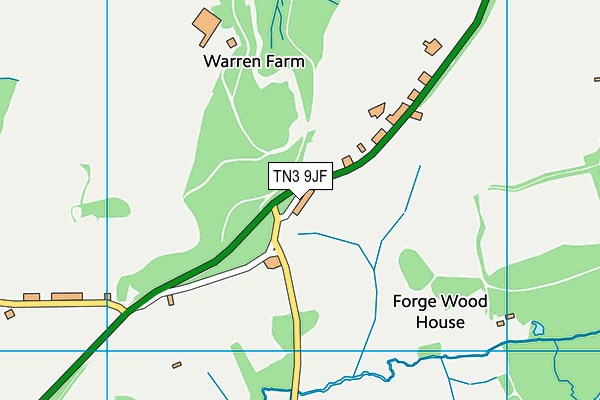 TN3 9JF map - OS VectorMap District (Ordnance Survey)