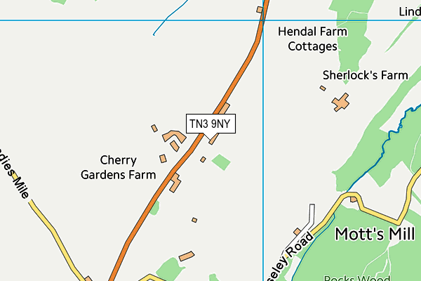 TN3 9NY map - OS VectorMap District (Ordnance Survey)