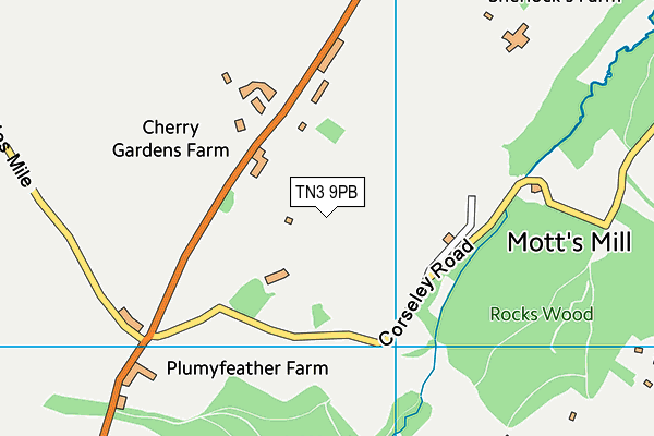 TN3 9PB map - OS VectorMap District (Ordnance Survey)