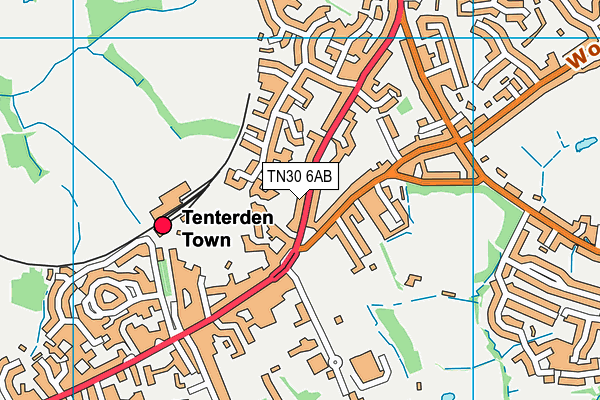 TN30 6AB map - OS VectorMap District (Ordnance Survey)