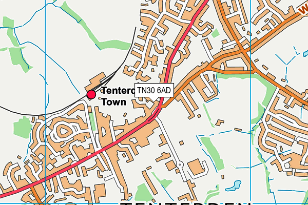 TN30 6AD map - OS VectorMap District (Ordnance Survey)