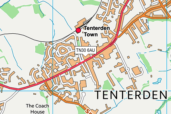 TN30 6AU map - OS VectorMap District (Ordnance Survey)