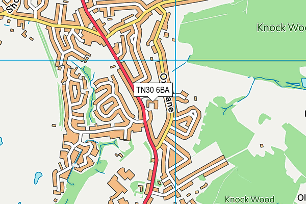 TN30 6BA map - OS VectorMap District (Ordnance Survey)